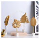 【Ready Stock】COD European-style Creative Metal Crafts Living Room Model Room Home Decorations Marble Base Golden Leaf
