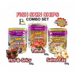 HOT SALE 'FISH SKIN CHIP' SALTED EGG, TOMATO & HOT & SPICY KRUP KRAP - Dory, Snek, Kudapan,Halal, sedap, makanan, murah