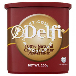 Delfi 100% Natural Unsweetened Cocoa Powder 200g