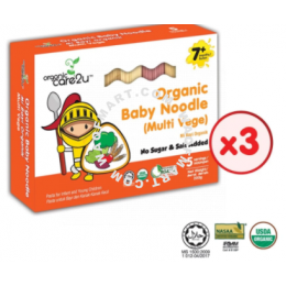 ORGANIC CARE2U Organic Baby Noodle - Multi Vege (200g x 3 Boxes)