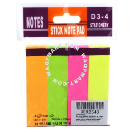 Sticky Note Pad 100pcs X 4