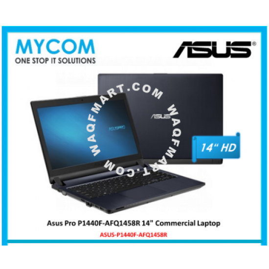 Asus Pro P1440F-AFQ1458R 14" Commercial Laptop(i5-10210U, 8GB, 256GB, Integrated, W10P)