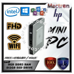 HP T5470e ULTRA THIN CLIENT PC SLIM - INTEL ATOM / 8GB DDR3 RAM / 512GB SSD / WINDOW 10 PRO / WIFI - 1 YEAR WARRANTY
