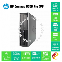 G3 i7 HP Compaq 6300 Pro SFF desktop PC 4GB 8GB 16GB RAM 250GB 500GB HDD 128GB 256GB 480GB SSD REFURBISHED computer CPU