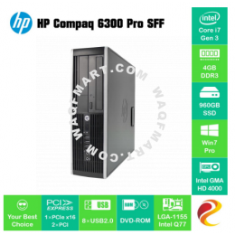 G3 i7 HP Compaq 6300 Pro SFF desktop PC 4GB 8GB 16GB RAM 250GB 500GB HDD 128GB 256GB 480GB SSD REFURBISHED computer CPU