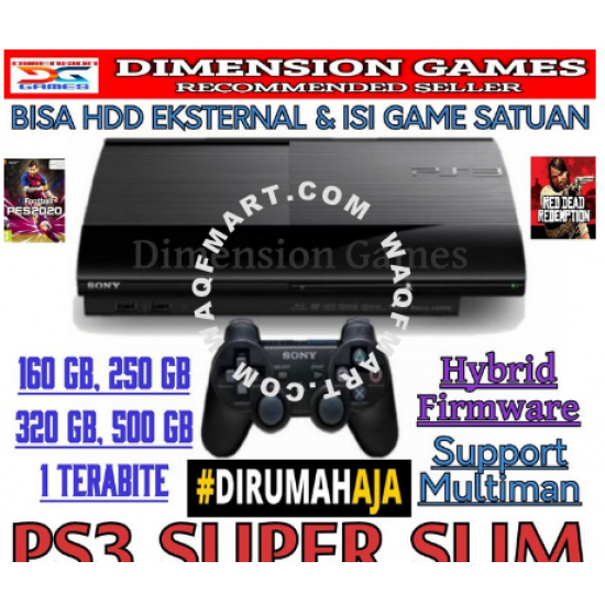 Ps3 Ps 3 Sony Playstation 3 Super Slim 500 Gb Ofw Refurbish + Req Game - 500 Gb List 1