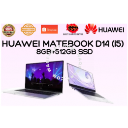 HUAWEI MATEBOOK D14 (i5) [8GB+512GB SSD] 100% ORIGINAL MALAYSIA