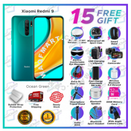 [Up to 15 Free Gift] Xiaomi Redmi 9 (4GB+64GB) Original Xiaomi Malaysia Warranty