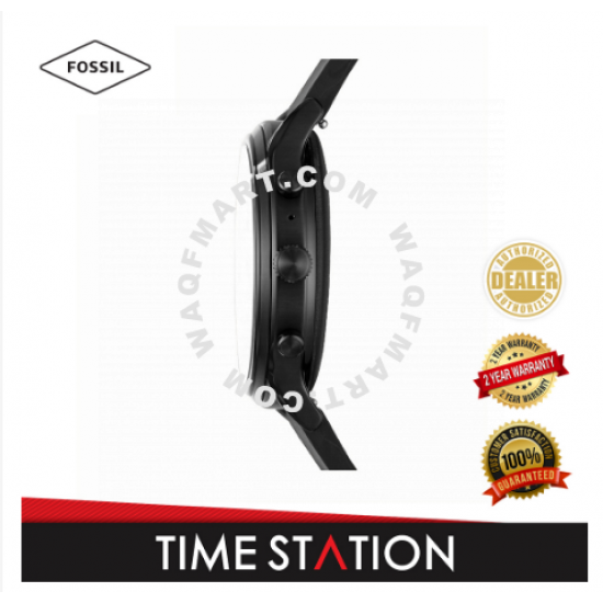Fossil The Carlyle Gen 5 HR Black Silicone Men's Smart Watch FTW4025